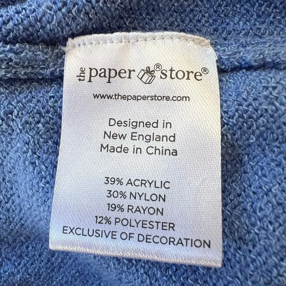 The Paper Store‎ New England Sweater XL Blue Knit Oversized Lightweight Coastal